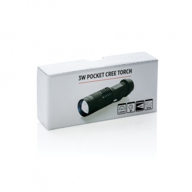 Logo trade promotional products image of: 3W pocket CREE torch