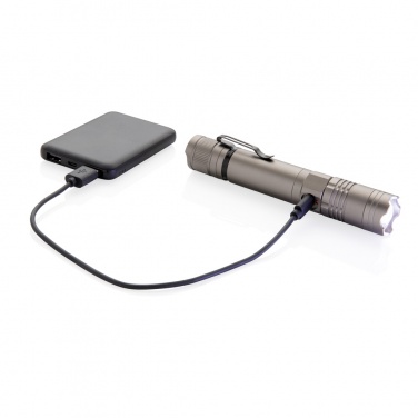 Logo trade promotional products picture of: Rechargeable 3W flashlight