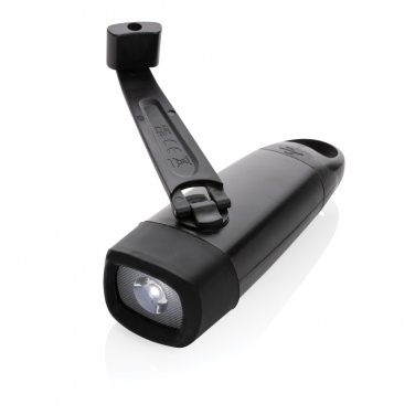 Logo trade promotional product photo of: Lightwave RCS rplastic USB-rechargeable torch with crank