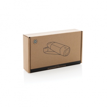 Logo trade promotional merchandise picture of: Lightwave RCS rplastic USB-rechargeable torch with crank