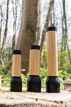 Logo trade promotional giveaway photo of: Lucid 1W RCS certified recycled plastic & bamboo torch