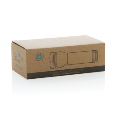 Logo trade advertising products picture of: Lucid 3W RCS certified recycled plastic & bamboo torch