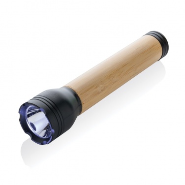 Logotrade promotional merchandise photo of: Lucid 5W RCS certified recycled plastic & bamboo torch