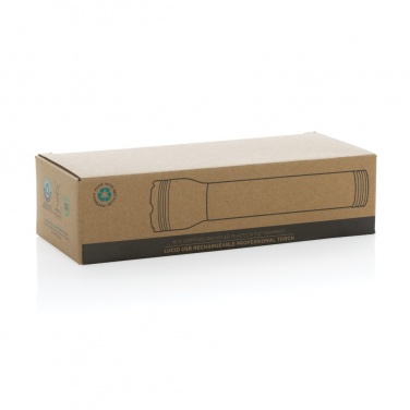 Logotrade promotional gift image of: Lucid 5W RCS certified recycled plastic & bamboo torch