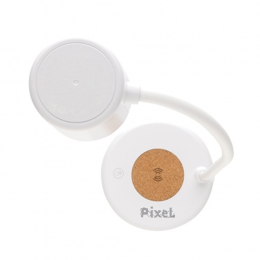 Logo trade promotional products picture of: Zenara RCS recycled plastic and cork 15W wireless desk lamp
