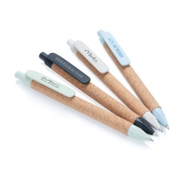 Logotrade promotional giveaway image of: Write wheatstraw and cork pen