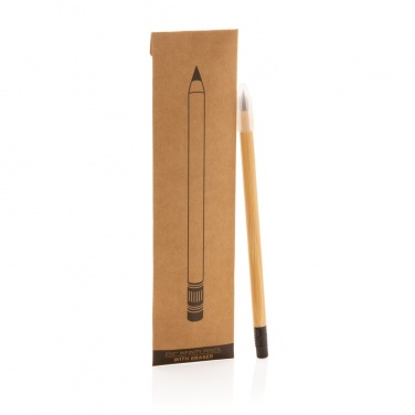 Logo trade promotional gifts picture of: Bamboo infinity pencil with eraser