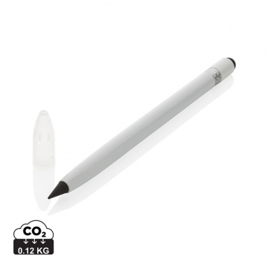 Logo trade business gifts image of: Aluminum inkless pen with eraser