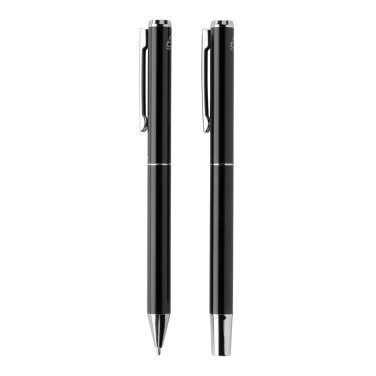 Logo trade corporate gifts image of: Swiss Peak Cedar RCS certified recycled aluminum pen set