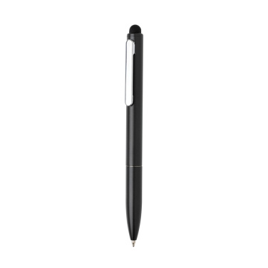 Logotrade promotional product image of: Kymi RCS certified recycled aluminium pen with stylus