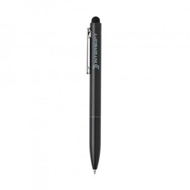 Logo trade promotional merchandise image of: Kymi RCS certified recycled aluminium pen with stylus