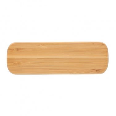 Logo trade promotional giveaways picture of: Bamboo pen in box