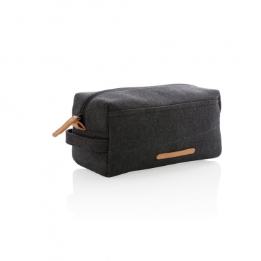 Logo trade promotional items image of: Canvas toiletry bag PVC free