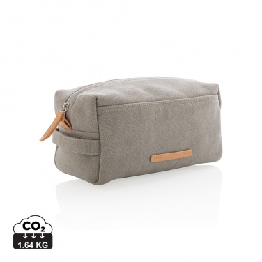 Logo trade business gifts image of: Canvas toiletry bag PVC free