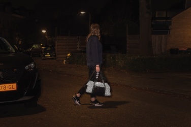 Logo trade corporate gift photo of: AWARE™ RPET Reflective weekend bag