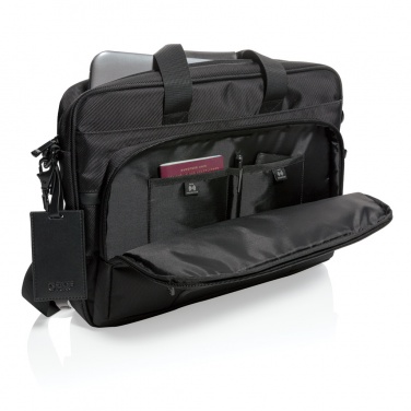 Logo trade promotional giveaway photo of: Swiss Peak RPET Voyager RFID 15.6" laptop bag