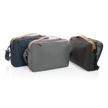 Logotrade promotional giveaways photo of: Impact AWARE™ 300D two tone deluxe 15.6" laptop bag
