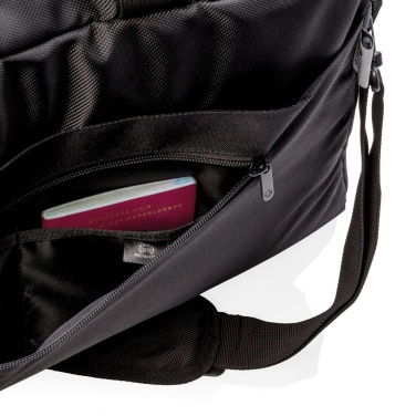Logo trade promotional gifts image of: Swiss Peak RFID duffle with suitcase opening