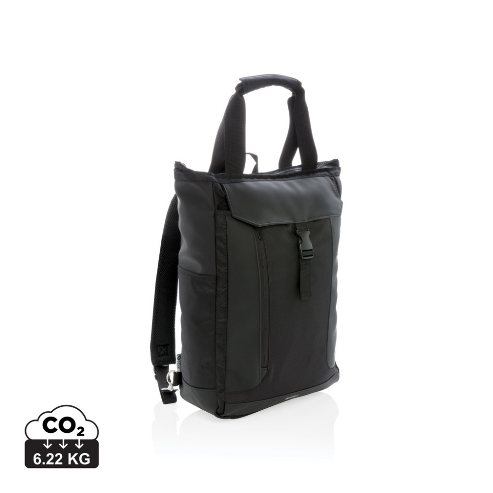 Logo trade promotional products image of: Swiss Peak RFID 15" laptop totepack PVC free