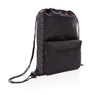 Logo trade promotional items image of: AWARE™ RPET Reflective drawstring backpack
