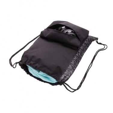 Logotrade corporate gift image of: AWARE™ RPET Reflective drawstring backpack