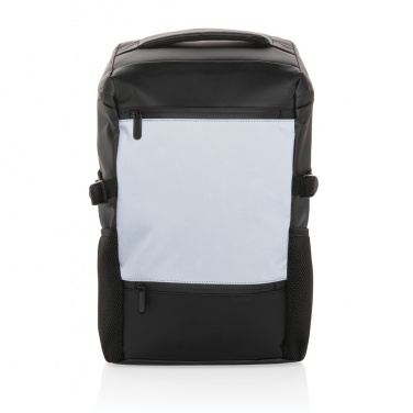 Logo trade promotional merchandise picture of: PU high visibility easy access 15.6" laptop backpack