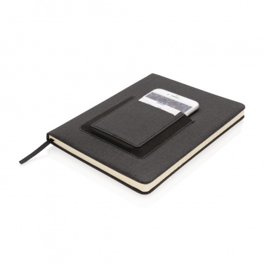 Logotrade promotional merchandise picture of: Deluxe A5 Notebook with phone pocket