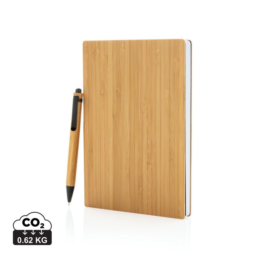 Logotrade promotional gift picture of: A5 Bamboo notebook & pen set