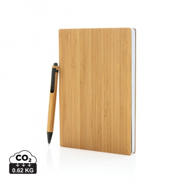 Logotrade promotional product picture of: A5 Bamboo notebook & pen set