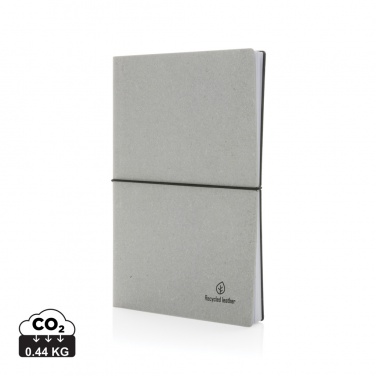 Logo trade promotional items picture of: A5 recycled leather notebook