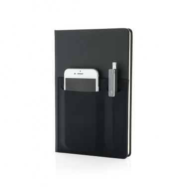 Logo trade promotional items image of: A5 Deluxe notebook with smart pockets