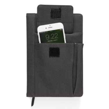 Logo trade promotional giveaways picture of: Notebook with phone pocket