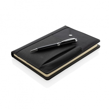 Logotrade advertising products photo of: Refillable notebook and pen set