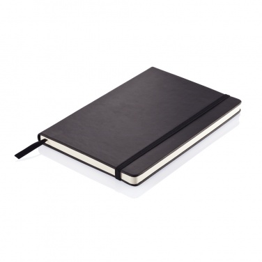 Logo trade promotional merchandise image of: Deluxe hardcover PU A5 notebook