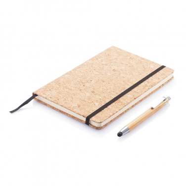 Logotrade promotional gifts photo of: A5 notebook with bamboo pen including stylus