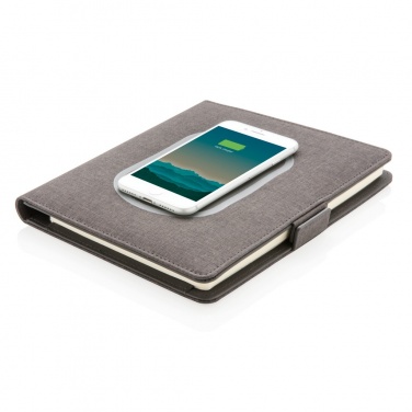 Logotrade business gift image of: Air 5W wireless charging notebook cover A5