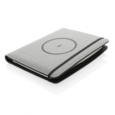Logotrade business gift image of: Air 5W wireless charging notebook with 5000mAh powerbank