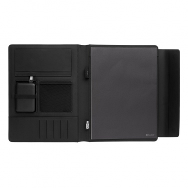 Logotrade advertising products photo of: Fiko 5W wireless charging portfolio A4 with powerbank