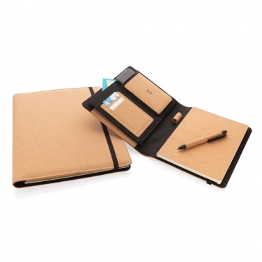 Logotrade promotional merchandise picture of: Deluxe cork portfolio A4 with pen