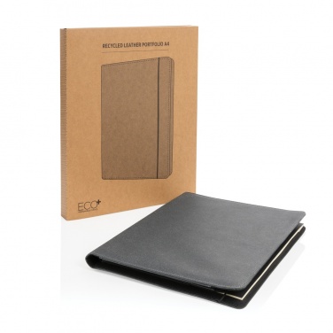 Logo trade promotional gift photo of: Recycled leather A4 portfolio