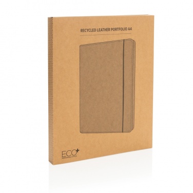 Logo trade corporate gifts image of: Recycled leather A4 portfolio