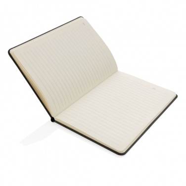 Logotrade promotional item picture of: Deluxe hardcover PU notebook A5 with phone and pen holder