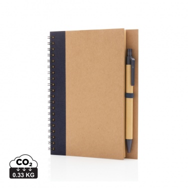 Logotrade promotional products photo of: Kraft spiral notebook with pen