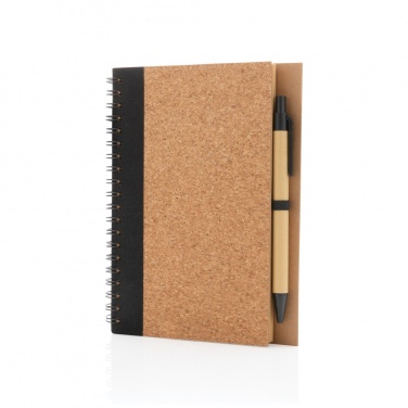 Logotrade promotional giveaway picture of: Cork spiral notebook with pen