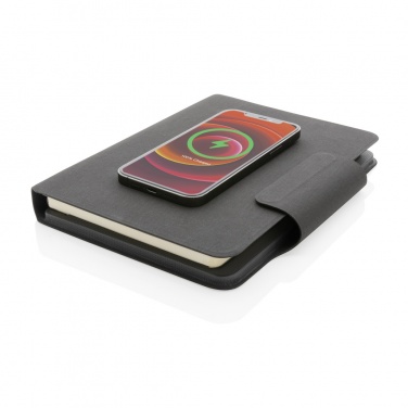 Logo trade promotional products picture of: Artic Magnetic 10W wireless charging A5 notebook