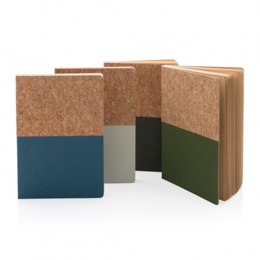 Logo trade advertising products image of: A5 cork & kraft notebook