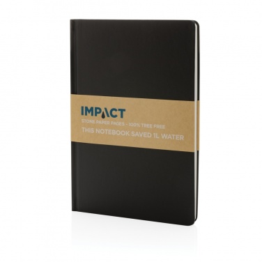 Logotrade promotional product picture of: A5 Impact stone paper hardcover notebook