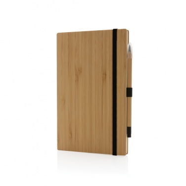 Logotrade promotional giveaway image of: Bamboo notebook and infinity pencil set
