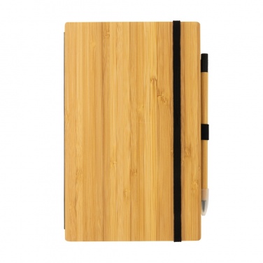 Logo trade business gift photo of: Bamboo notebook and infinity pencil set
