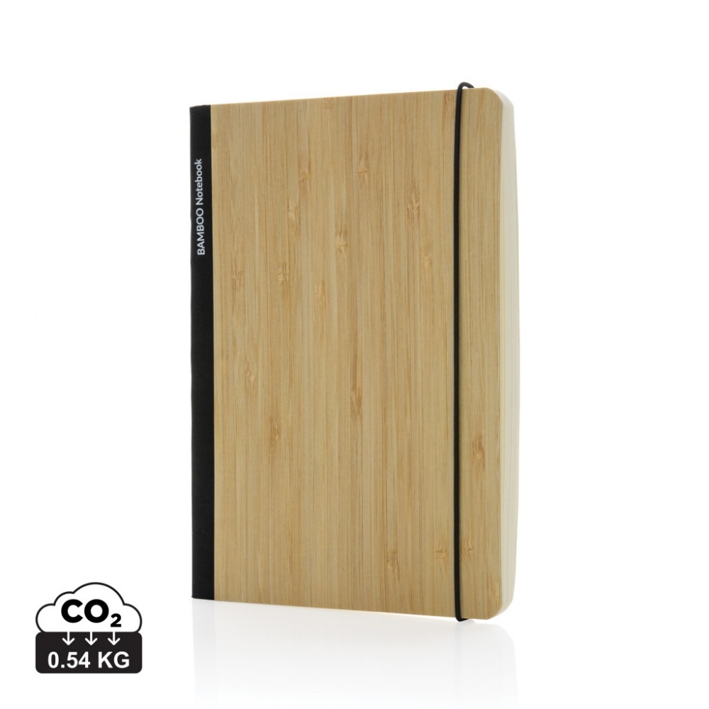 Logo trade promotional merchandise image of: Scribe bamboo A5 Notebook